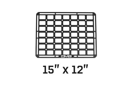 DV8 Offroad Universal Molle Panels | Can Be Mounted Almost Anywhere Including Vehicles, Garages, etc. | Available in 3 Sizes | Universal Mounting for Tools, Recovery Gear, & More (15" x 12") - size: 15" x 12"