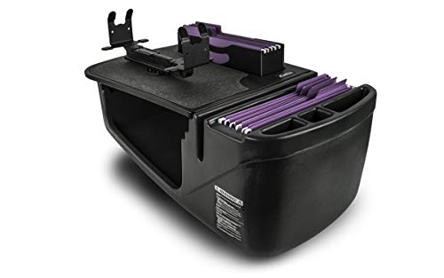 AutoExec AE-FMEF-PI-PS-BT Efficiency FileMaster Car Desk for Your Vehicle Workstation and Mobile Office, Black with 400 watt Power Inverter and Printer Stand - color: Black, style: Desk, 400 watt Power Inverter and Printer Stand