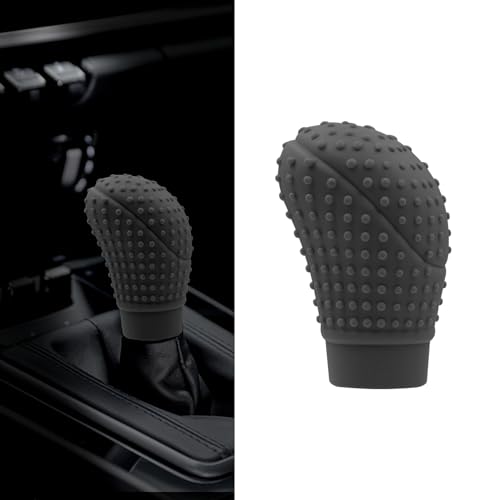 Zufoty Car Gear Shift Knob Cover, Universal Car Shift Protector Cover Protector, Silicone Automatic Gear Shift Knob Cover Universal Auto Interior Accessories for Most Cars - color: K2 Grey