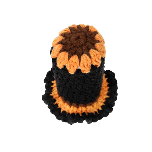 Crochet Shift Knob Cover, Universal Handcrafted Black-Sunflower Boho Car Accessories for Women, Shift Boots Knobs Cover Automotive Interior Fits Car Truck SUV (03#SC) - color: 03#SC