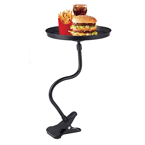 JSCARLIFE Car Food Tray Holder, Adjustable Car Snack Tray 360-degree Swivel Dining Table Clip Type Storage Tray
