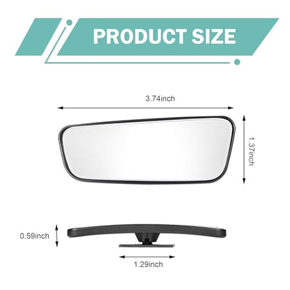 2 PCS Blind Spot Mirror, Rectangular Framed Curved Wide-angle Rearview Mirror, HD Anti-glare Parking Accessory with Adjustable Bracket, Truck Accessories for Men (Black)