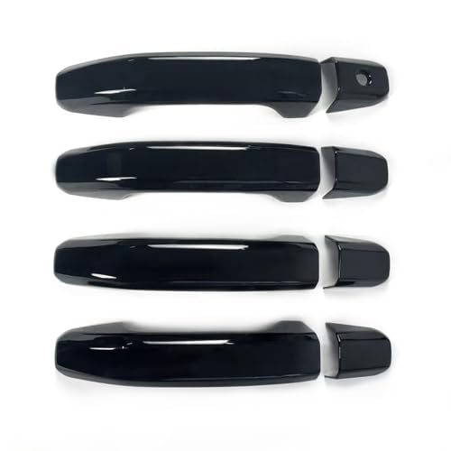 8PCS Door Handle Covers Trim Compatible with 2014-2020 Chevrolet Silverado+GMC Sierra Suvs Trucks Glossy-Black Without Passenger Keyhole - color: Glossy Black, size: 14-19 Silverado No Smartkeyhole