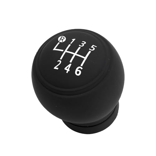 Car Gear Shift Knob Cover, 6 Speed Round Gear Shift Knob Covers, Silicone Anti Skid Protector, Universal Interior Accessories for Most Vehicles (Black) - color: 6 Speed Black