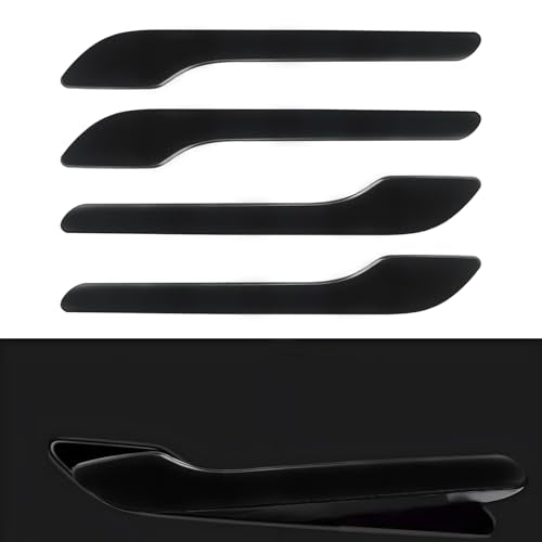 Door Handle Cover FIt for Tesla Model 3/Model y 2017-2025,Carbon Fiber Door Handle Wrap for Tesla Protection Accessories (Gloss Black Pattern) - color: Gloss Black Fiber Pattern（ABS）