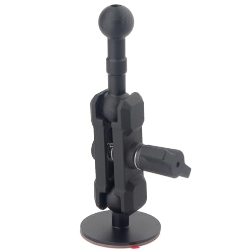 Adhesive 17mm Ball Mount with Extension Arm for Car Phone Holder, Compatible with Garmin 17mm GPS Mount, Adjustable Dashboard Car Phone Bracket