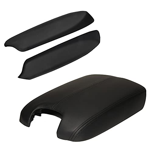 A ABIGAIL Compatible with 2008 2009 2010 2011 2012 Honda Accord Sedan Center Console Armrest Cover & Front Door Panels Armrest (Black) - color: Black, size: Center & Front