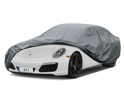 GUNHYI Premium Car Cover Custom Fit Porsche 911 (2011-2026), 16 Layers Heavy Duty Car Cover Waterproof All Weather with Zipper Door for Sun Rain Snow Dust Uv Protection - color: 21 Porsche, size: 21.02 Porsche 911