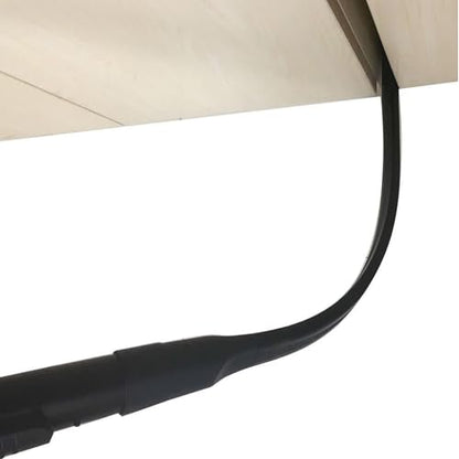 EZ SPARES Flexible Crevice Cleaning Tool 25inch Replacement,Vacuum Hoses Accepting 1-1/4",1-3/8" Attachment for Home Car Detailing Removable Brush Head Univeral,Deep Reach Precision Cleaning