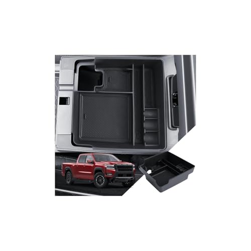 for Frontier Center Console Organizer 2022 2023 2024 2025 Frontier Accessories Armrest Tray Middle Storage Box Insert Container Durable ABS Plastic - size: for 2022-2026 Nissan Frontier