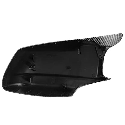 X AUTOHAUX Pair Car Exterior Rear View Mirror Covers Cap Replacement for BMW 5 Series F10 F11 F18 528i 530i 535i 550i 2011-2013 Carbon Fiber Pattern