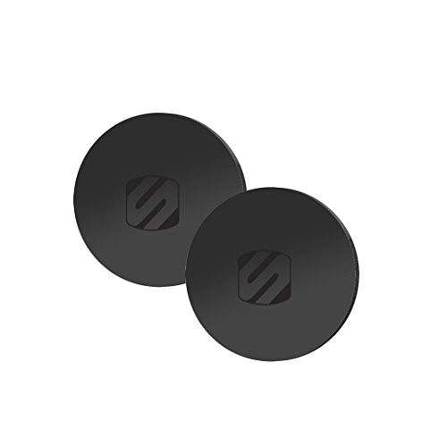 Scosche MPRNDRK-SP MagicMount Replacement Metal Plate Kit for Phone, Metal Plates for Magnetic Mount Cell Phone Holder for Car, Universal with All Devices and Phone Case, Black - Round - size: 2 Plates, style: Round