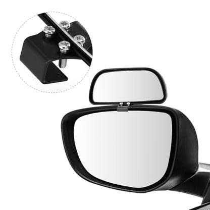 QWORK Blind Spot Mirror - 2 Pack Rear View Concave Mirror Blindspot Wide Angle Mirror for Universal Cars