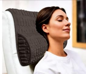 Headrest Memory Foam Pillow, Supportive Pillow for Neck, Back or Leg for Sofas, Recliners, Office Chairs, Massage Chairs for Neck Pain Relief and Cervical Support. (Brown, 13" W x 2.7" D) - color: Brown, size: 13"W x 2.7"D