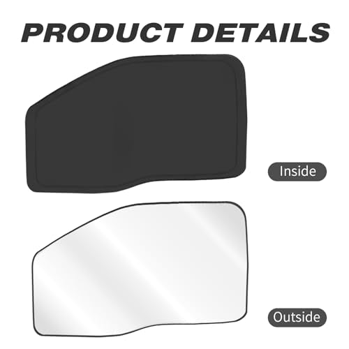Front Side Window Sun Shade for 2015-2020 Fo-rd F150 Accessories 2Dr 4Dr Pickup, Foldable Window Sunshade Sun Visor Protector for F150, Side Window Shades Sun Shield Blocks UV Rays Heat - size: Silver & Black-fit 2015-2020 Ford F150