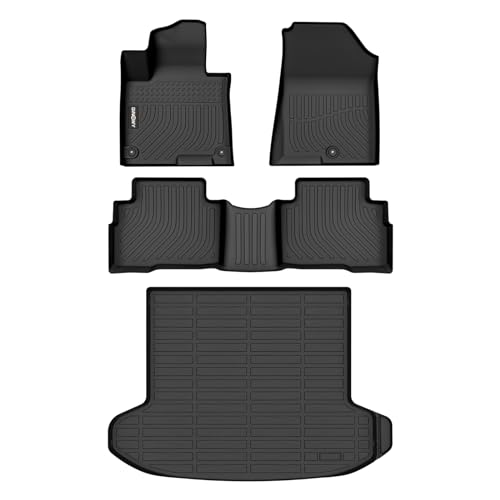 GINOWY- Floor Mats & Cargo Liner for Kia Sportage Hybrid 2023 2024 2025, TPE All Weather Sportage Hybrid 2024 Car Mats, Custom Fit Floor Liners Anti-Slip Trunk Mat 2025 Sportage Accessories Black - style: 31) for KIA Sportage Hybrid 2023-2025 Full Set