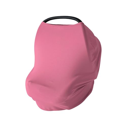 PurComfy Baby Car Seat Cover, Supersoft Bamboo Viscose Carseat Cover for Infant Boys & Girls, Breathable Multi-Use Breastfeeding Covers, Canopy for Carrier, Stroller, Shopping Cart & High Chair - color: Berry
