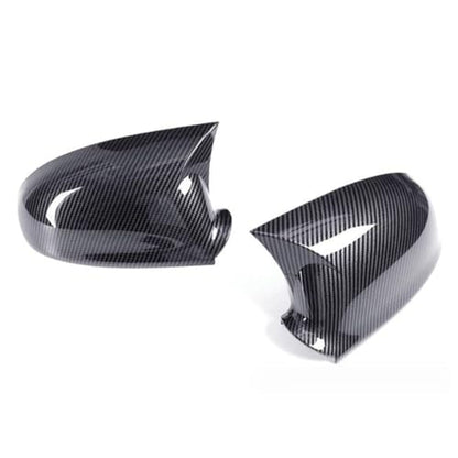 Pair Carbon Fiber Black Side Wing Mirror Cover Caps For VW Golf GTI Jetta MK5 2003-2009 Left&Right Side, Rearview Mirror Cover Decoration Trim