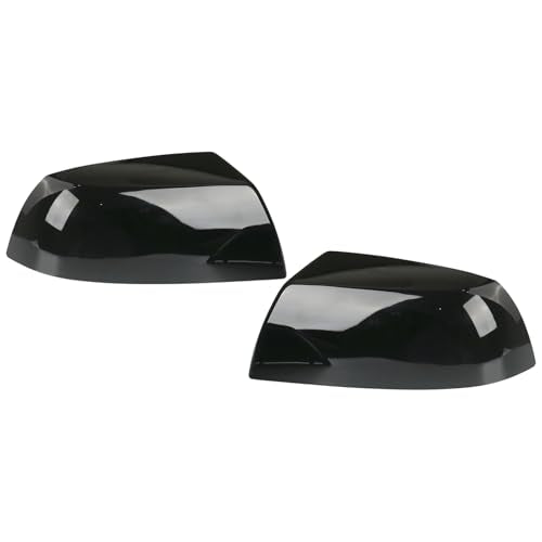 Osompar Glossy Black Outer Rear View Mirror Cover Cap Front Driver Passeger Side for Toyota Tundra 2007-2021 Toyota Sequoia - color: Glossy Black