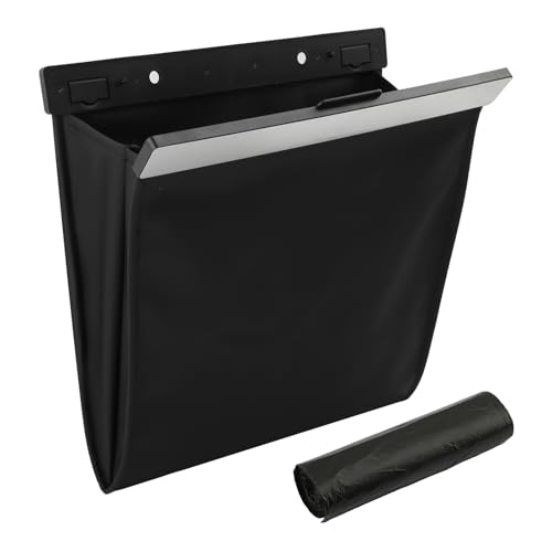 Car Trash Bag, Foldable Car Garbage Can Bin and Storage Bag Hanging Ca-r Trash Bag for Front Back Seat Multi-Purpose Suspended for Sedans, SUVs & Trucks(Color:Metal) - color: Metal