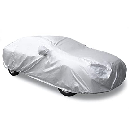 uxcell 3XXL Silver Tone 190T Car Cover Outdoor Weather Waterproof Scratch Rain Snow Heat Resistant W Mirror Pocket 530 x 185 x 160cm - size: 3xxl