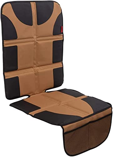 Lusso Gear Car Seat Protector - Waterproof Car Seat Cover - Non-Slip Padding & Mesh Pockets for Baby Travel Gear - Universal SUV & Vehicle Fit - Tan - color: 1-Pack Tan