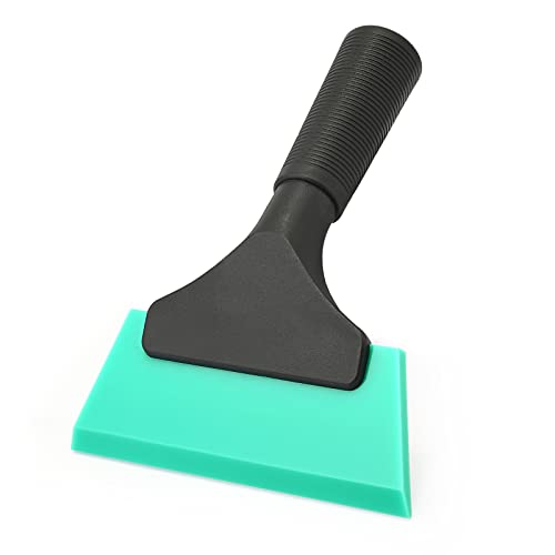 EHDIS Small Squeegee 5 inch Rubber Window Tint Windshield Scraper for Car,Glass, Mirror, Shower, Door,Bathroom Cleaning (Light Blue) - color: Light Blue