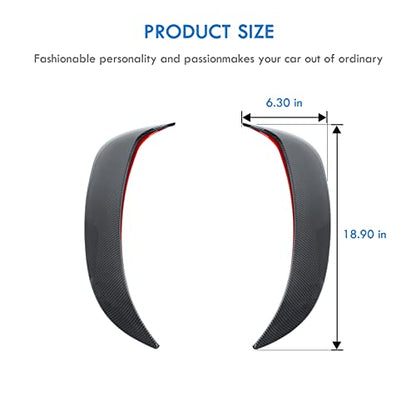 JWWY Front Door Side Fender Scoops Fin Vents Door Blade Trim Cover Fit for 2011-2025 Dodge Charger Exterior Accessories Carbon Fiber 2pcs