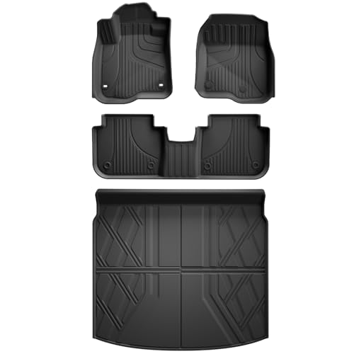 Floor Mats & Cargo Liner Fit for Honda CRV 2023-2025 2026 All Models (Include Hybrid) - Custom Fit All Weather Floor Liners & Trunk Mat (Upper Deck) 2025 CR-V Accessories Full Set Car Mats - color: for Honda CR-V | 2023-2026 | Floor+Cargo Mats