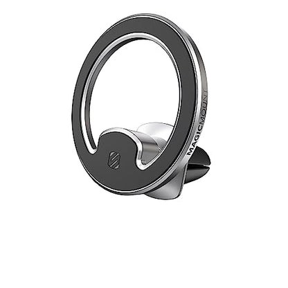 Scosche MagicMount MEMSV Elite2 Magnetic Phone Mount for Car Vent, MagSafe Phone Holder with 360° Adjustable Magnet Head, Cell Phone Stand Compatible with iPhone 16/15/14/13/12 & MagSafe Case, Silver - style: MagSafe Vent