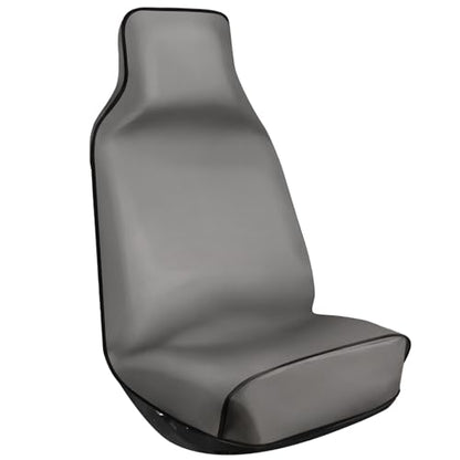 Waterproof Front Seat Covers Grey - Washable Front Car Seat Protectors with Anti Slip Bottom - Durable Auto Seat Cushions Universal Fit for Vehicles Cars SUV Trucks - color: Front Seat Grey