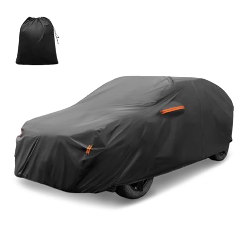 X AUTOHAUX Car Cover for Toyota RAV4 2012-2022 Aluminum Film Outdoor Waterproof Sun Rain Snow Hail Protection with Driver Door Zipper - size: For Toyota Rav4 2012-2022