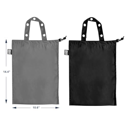 2 Pack Leakproof Car Trash Bags Detachable Waterproof Garbage Bags with Drawstring Hanging Organizer for Back Seat & Travel Grey & Black - color: Grey & Black