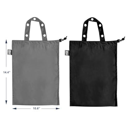 2 Pack Leakproof Car Trash Bags Detachable Waterproof Garbage Bags with Drawstring Hanging Organizer for Back Seat & Travel Grey & Black - color: Grey & Black