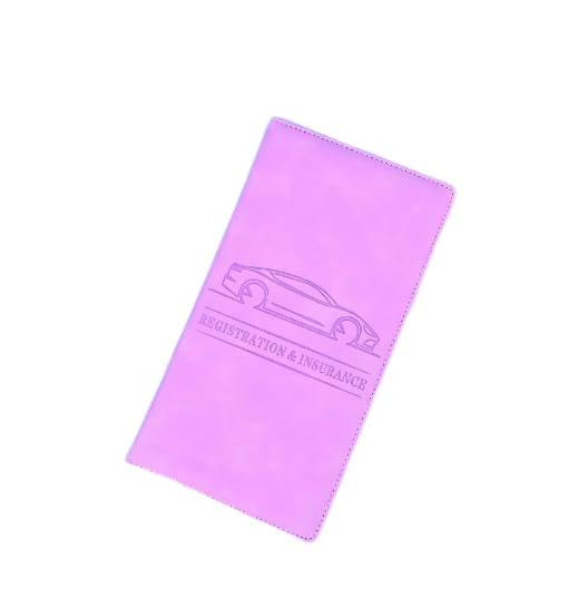 Car Accessories Registration and Insurance Holder,Leather Essential Card Magnetic Shut Vehicle Glove Box Organizer Case for Auto Driver License Document Truck Motorcycle Boat-Purple - color: violet