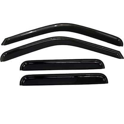 in-Channel Vent Deflectors Window Visors rain Guards for 2016-2023 Toyota Tacoma Crew Double Cab, 194768 4pcs - size: Compatible with Tacoma Double 2016-2023 in-Channel
