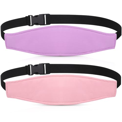 HESTYA 2 Pcs Carseat Head Support Toddler, Stroller Seat Headrest for Sleeping Traveling, Neck Relief Headband Strap for Kids Children Toddler Infant(Sweet) - color: Sweet