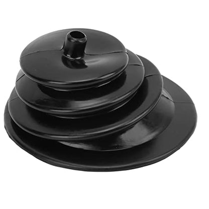 Tbest Universal Car Shift Knob Boot,Shifter Boot and Plate Kit,Gear Shift Handbrake Lever Boot Plate Kit Dustproof Black Rubber Round 5.250in/13.3cm Universal Shifter Boot Plate Shift Dust Cover Gait