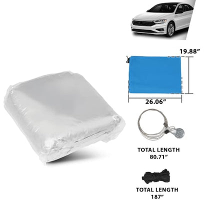 Heavy-Duty Car Cover Waterproof All Weather for Universal Sedan, Outdoor Rain Sun Snow UV Protection, Indoor Dust and Scratch Resistant 3L+ (189 * 71 * 59 inch)