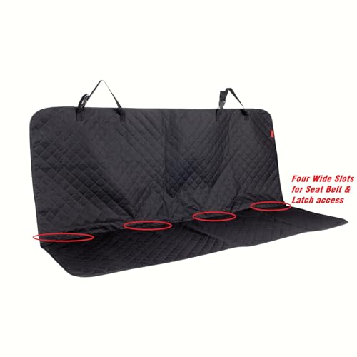 Kaiphy Waterproof Dog Car Seat Cover for Back Seat, Non-Slip & Universal Fit for SUV, Car, Truck with 4 Safety Belt Openings for Secure Travel