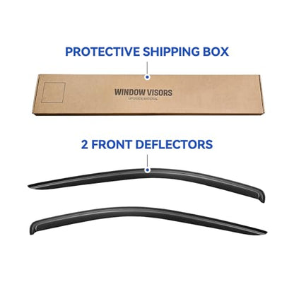Window Visors Rain Guards for 2002-2008 Dodge Ram 1500 Regular Cab, Out-Channel Window Vent Wind Deflectors Visors Shades for 2003-2009 Ram 2500 3500 Standard Cab - size: 2002-2008 ram 1500 standard cab