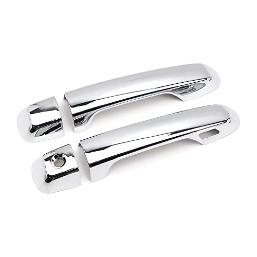 Dreamseek Door Handle Cover for Toyota Land Cruiser Prado J150 J200 LC200 Lexus GX460 2010-2022 Molding Chrome Exterior Trim Decoration Protector Cap w/Smart Keyhole