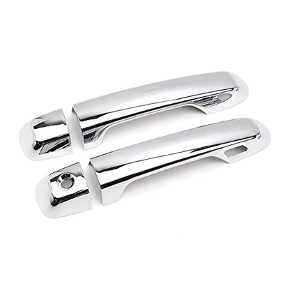 Dreamseek Door Handle Cover for Toyota Land Cruiser Prado J150 J200 LC200 Lexus GX460 2010-2022 Molding Chrome Exterior Trim Decoration Protector Cap w/Smart Keyhole