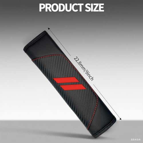 2Pcs Carbon Fiber Leather Seat Belt Cushions Shoulder Pad Soft for Challenger Dakota Charger SRT Avenger Durango Accessories,Car Seat Belt Pads Safety Belt Cover Pad (//) - color: D