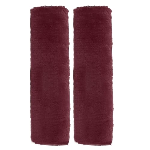 HARFINGTON 2pcs Car Seat Belt Pad Soft Fiber Seatbelt Shoulder Strap Covers Comfortable Driving Cushion Universal Car Accessories for Car, Burgundy - color: Burgundy