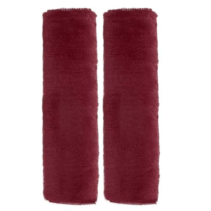 HARFINGTON 2pcs Car Seat Belt Pad Soft Fiber Seatbelt Shoulder Strap Covers Comfortable Driving Cushion Universal Car Accessories for Car, Burgundy - color: Burgundy