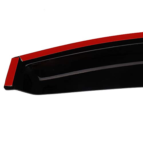 SCITOO Outside Mount Window Visor Deflector Rain Guard Dark Smoke, 4 Pcs Set Fit for 2004-2008 for Acura TSX