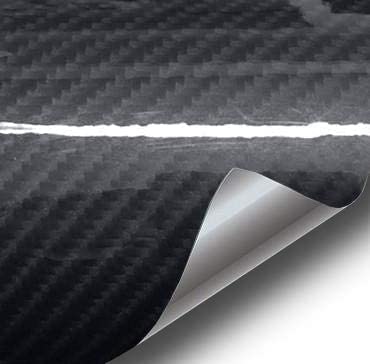 VViViD XPO Black Carbon Gloss Tek R 3 Layer 3D Realistic True Carbon Fiber Look Cast Vinyl Wrap (20ft x 5ft) - size: 20ft x 5ft