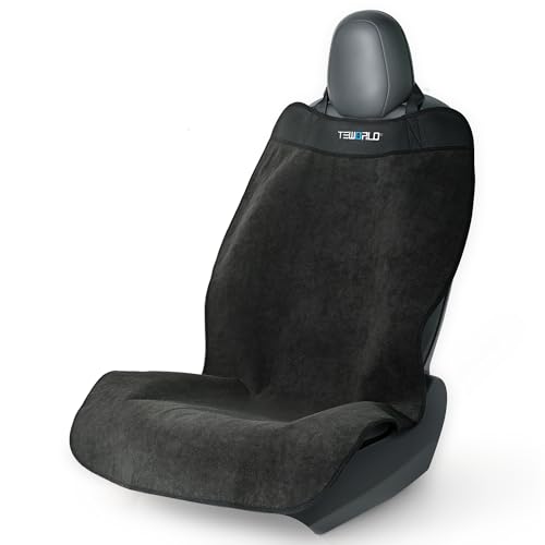 Car Seat Towel | Premium Microfiber Towel Seat Covers for Cars - Universal Fit & Waterproof | Sweatproof & Machine Washable Non-Slip Car Seat Towel Cover After Gym, Beach, Yoga (Black, 1 Pack) - size: 1 Pack