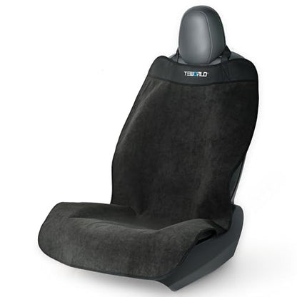 Car Seat Towel | Premium Microfiber Towel Seat Covers for Cars - Universal Fit & Waterproof | Sweatproof & Machine Washable Non-Slip Car Seat Towel Cover After Gym, Beach, Yoga (Black, 1 Pack) - size: 1 Pack